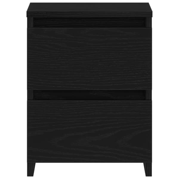 vidaXL Nattbord med skuffer 2 stk Svart Eik 30x30x40 cm