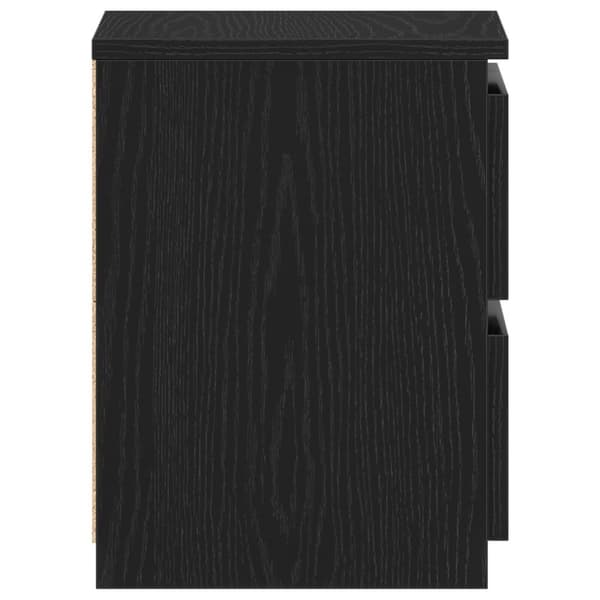 vidaXL Nattbord med skuffer 2 stk Svart Eik 30x30x40 cm
