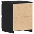 Miniatyrbilde 9 av 11: vidaXL Nattbord med skuffer 2 stk Svart Eik 30x30x40 cm