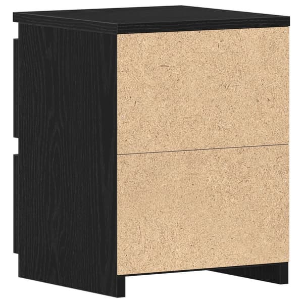 vidaXL Nattbord med skuffer 2 stk Svart Eik 30x30x40 cm