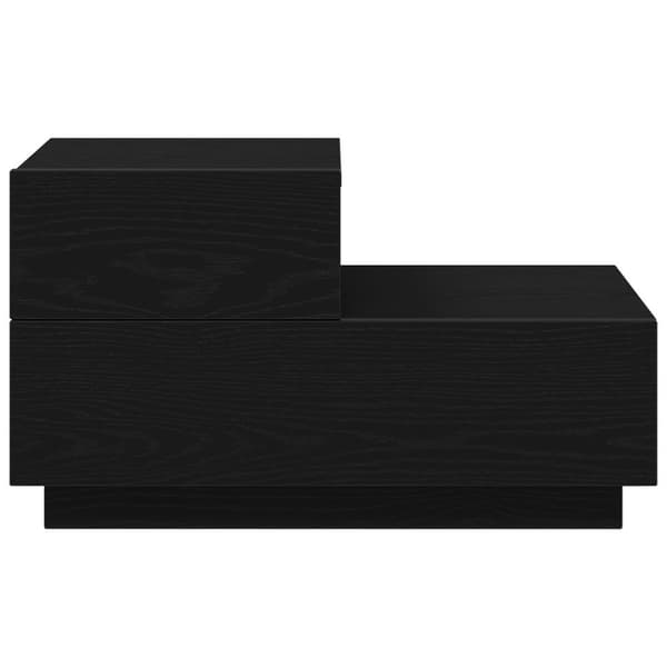 vidaXL Sängbord Svart ek MDF med fanér Standard Förvaring Sängbord