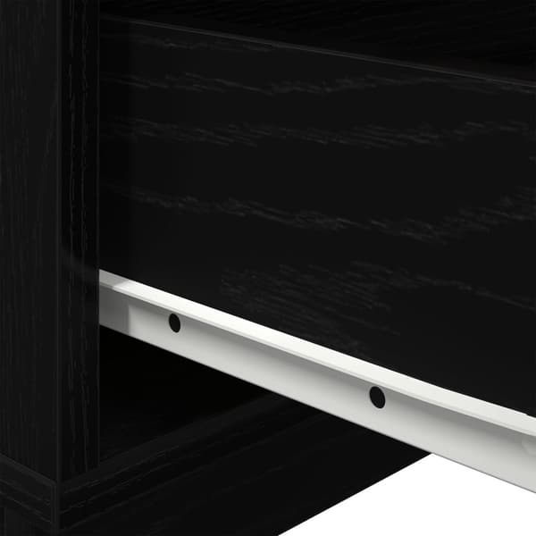 vidaXL Sängbord Svart ek MDF med fanér Standard Förvaring Sängbord