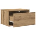 Miniatyrbilde 6 av 11: vidaXL Nattbord med LED Veggmontert Artisan Eik 50x36x30 cm