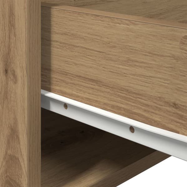 vidaXL Nattbord med LED Veggmontert Artisan Eik 50x36x30 cm