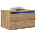 Miniatyrbilde 1 av 11: vidaXL Nattbord med LED Veggmontert Artisan Eik 50x36x30 cm