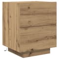 Pikkukuva 4 / 11: vidaXL Yöpöytä LED-valoilla Artisan Tammi 45x40x55 cm