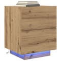 Pikkukuva 1 / 11: vidaXL Yöpöytä LED-valoilla Artisan Tammi 45x40x55 cm