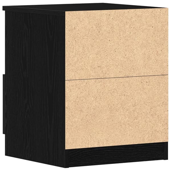 vidaXL Natbord Sort Eg Konstrueret træ 40x40x50 cm Kaffebord Firkantet