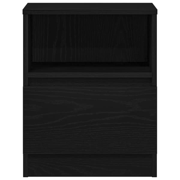 vidaXL Natbord Sort Eg Konstrueret træ 40x40x50 cm Kaffebord Firkantet