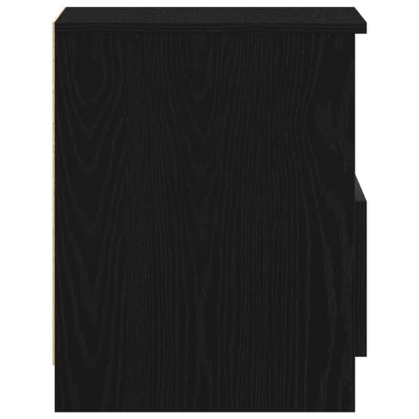 vidaXL Natbord Sort Eg Konstrueret træ 40x40x50 cm Kaffebord Firkantet
