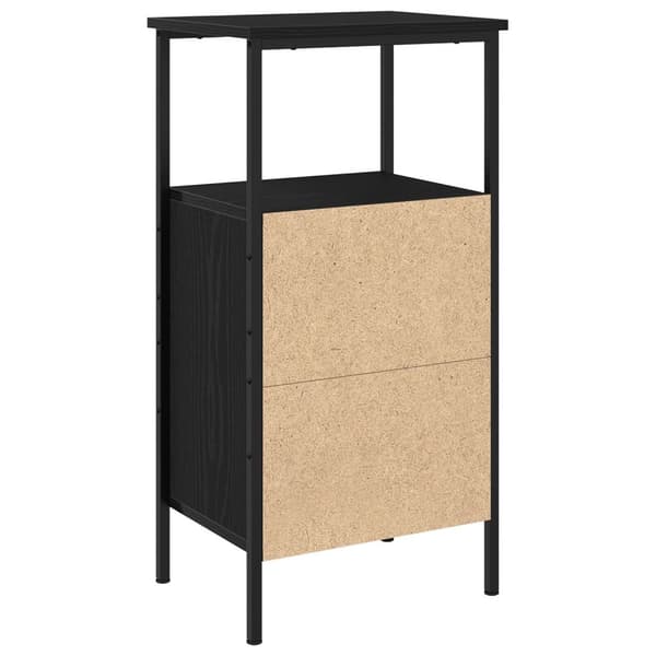 vidaXL Nattbord Svart Eik 41x31x80 cm Konstruert Tre