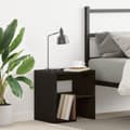 Miniatyrbilde 2 av 10: vidaXL Kveldsbord Svart Eik 40x30x40 cm Bygget Tre