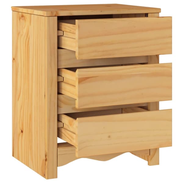 vidaXL Nattbord "DRAMMEN" 45x35x56 cm Massivt furu