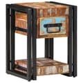 Miniatyrbillede 2 af 11: vidaXL Sengebord Flerfarvet Solidt genbrugstræ, Jern 40 x 40 x 40 cm