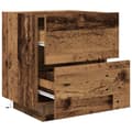 Miniatyrbilde 7 av 11: vidaXL Nattbord med LED-lamper 2 stk Gamle tre 45x40x55 cm