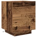 Miniatyrbilde 8 av 11: vidaXL Nattbord med LED-lamper 2 stk Gamle tre 45x40x55 cm