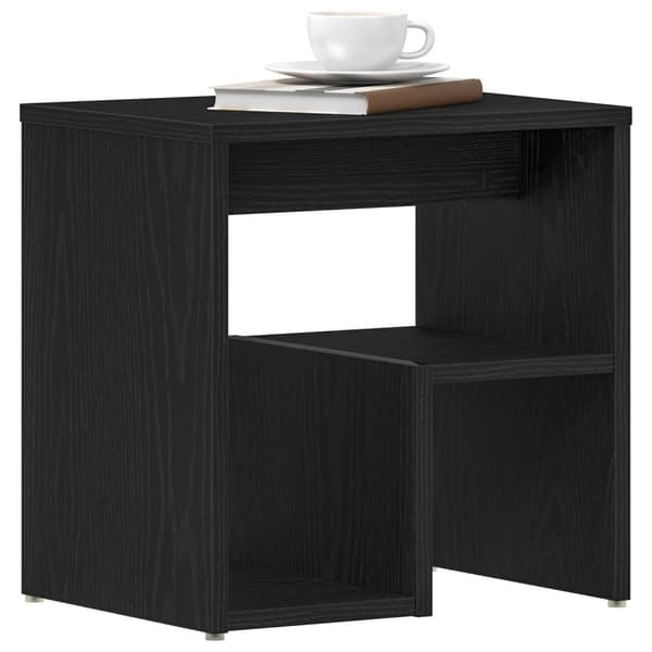 vidaXL Sängbord Set med 2 Svart ek Konstruerat trä 40x30x40 Sängbord