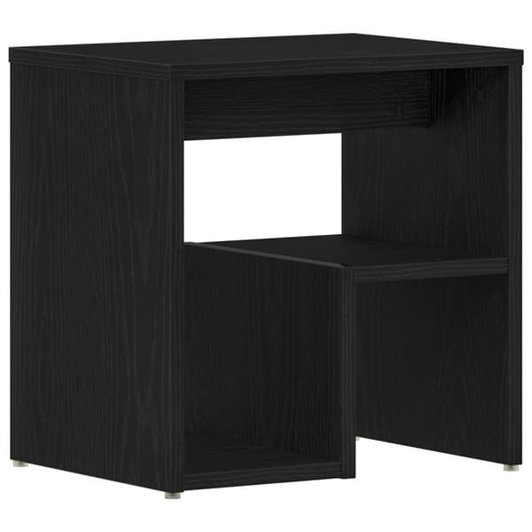 vidaXL Sängbord Set med 2 Svart ek Konstruerat trä 40x30x40 Sängbord