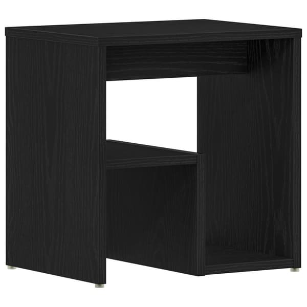 vidaXL Sängbord Set med 2 Svart ek Konstruerat trä 40x30x40 Sängbord