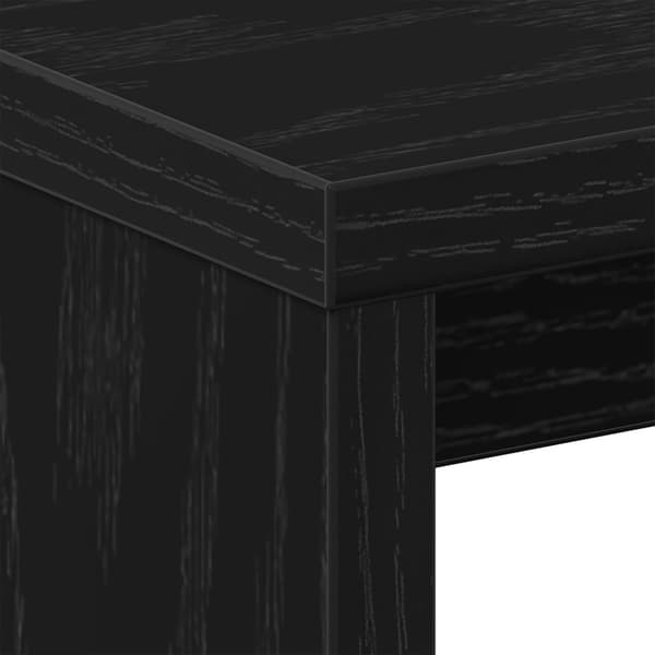 vidaXL Sängbord Set med 2 Svart ek Konstruerat trä 40x30x40 Sängbord