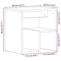 Miniatyrbild 11 av 11: vidaXL Sängbord Set med 2 Svart ek Konstruerat trä 40x30x40 Sängbord