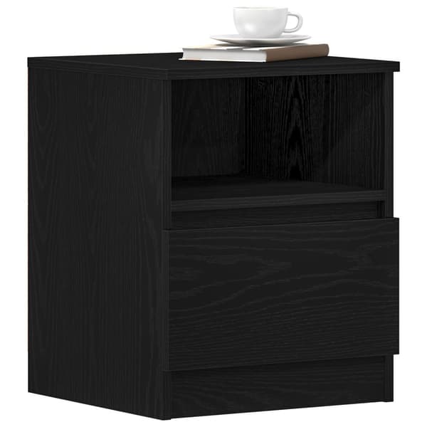 vidaXL Nattbord 2 stk Svart Eik 40x40x50 cm Laget av tre
