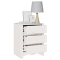 Miniatyrbilde 3 av 11: vidaXL Nattbord "DRAMMEN" Hvit 45x35x56 cm Massivt Tre Furu