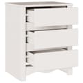 Miniatyrbilde 6 av 11: vidaXL Nattbord "DRAMMEN" Hvit 45x35x56 cm Massivt Tre Furu