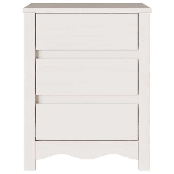 vidaXL Nattbord "DRAMMEN" Hvit 45x35x56 cm Massivt Tre Furu