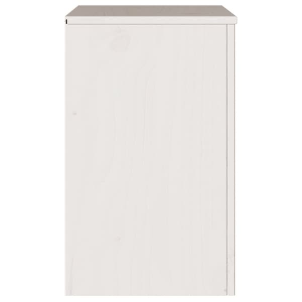 vidaXL Nattbord "DRAMMEN" Hvit 45x35x56 cm Massivt Tre Furu