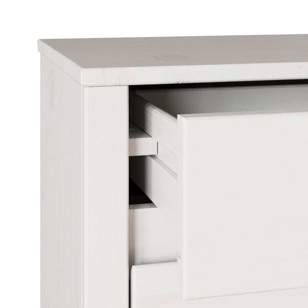 vidaXL Nattbord "DRAMMEN" Hvit 45x35x56 cm Massivt Tre Furu