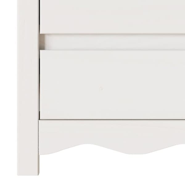 vidaXL Nattbord "DRAMMEN" Hvit 45x35x56 cm Massivt Tre Furu