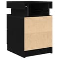 Miniatyrbilde 8 av 11: vidaXL Nattbord med LED-lys 2 stk Svart Eik 35x39x55 cm