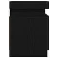 Miniatyrbilde 10 av 11: vidaXL Nattbord med LED-lys 2 stk Svart Eik 35x39x55 cm