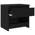Miniatyrbilde 4 av 11: vidaXL Nattbord 2 stk Svart Eik 40x30x39 cm Laget av tre