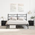 Miniatyrbilde 5 av 11: vidaXL Nattbord 2 stk Svart Eik 40x30x39 cm Laget av tre