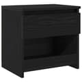 Miniatyrbilde 6 av 11: vidaXL Nattbord 2 stk Svart Eik 40x30x39 cm Laget av tre