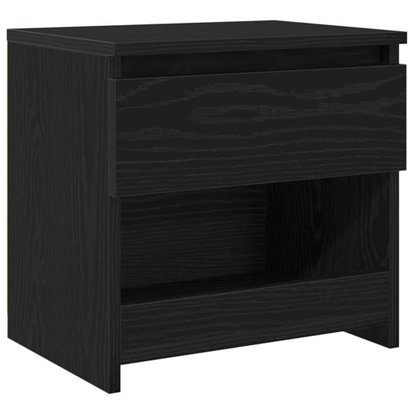 vidaXL Nattbord 2 stk Svart Eik 40x30x39 cm Laget av tre