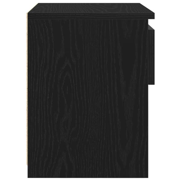 vidaXL Nattbord 2 stk Svart Eik 40x30x39 cm Laget av tre