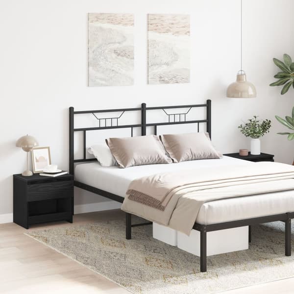 vidaXL Nattbord 2 stk Svart Eik 40x30x39 cm Laget av tre