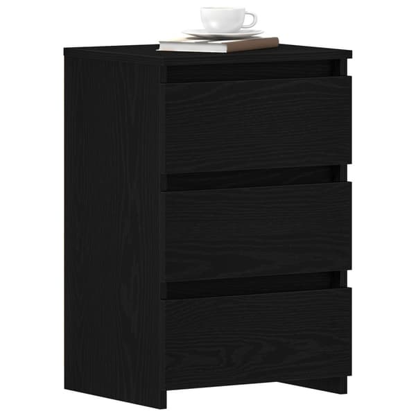 vidaXL Nattbord 2 stk Svart Eik 40x35x62,5 cm Laget av Tre