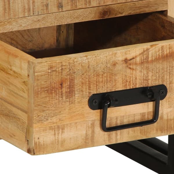 vidaXL Nattbord 40x40x59 cm Solid Ruft Lyst Mangotre