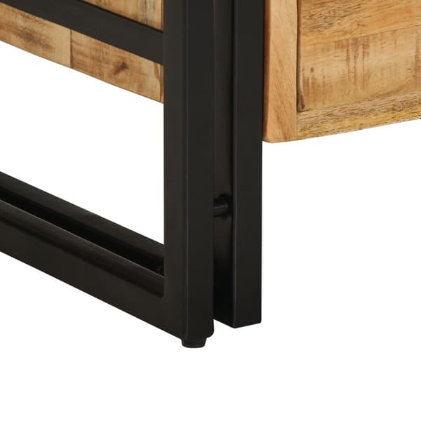 vidaXL Nattbord 40x40x59 cm Solid Ruft Lyst Mangotre