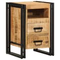 Miniatyrbilde 2 av 11: vidaXL Nattbord 40x40x59 cm Solid Ruft Lyst Mangotre