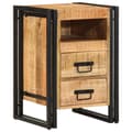 Miniatyrbilde 1 av 11: vidaXL Nattbord 40x40x59 cm Solid Ruft Lyst Mangotre
