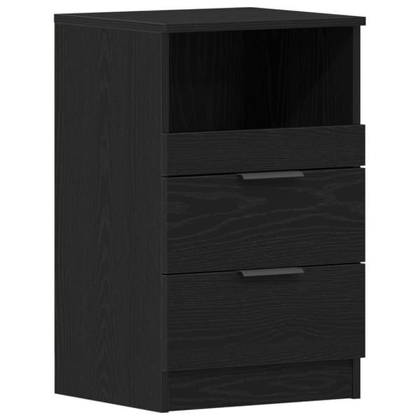 vidaXL Nattbord Svart Eik 40x35x65 cm Laget av Konstruert Tre