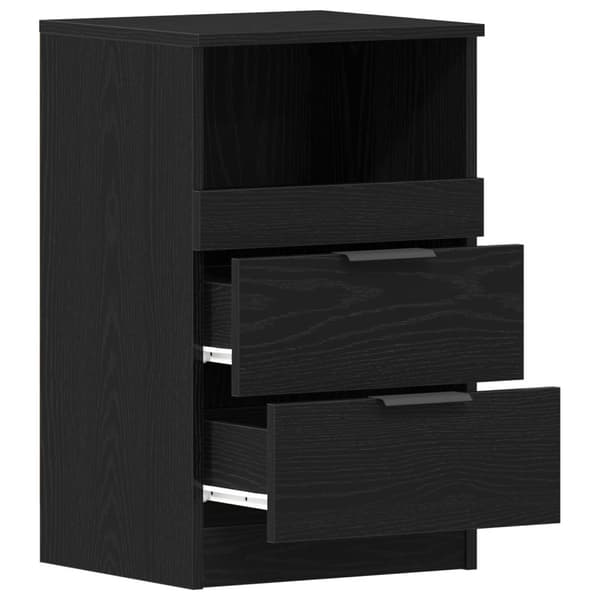 vidaXL Nattbord Svart Eik 40x35x65 cm Laget av Konstruert Tre