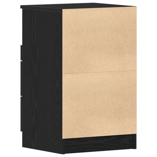vidaXL Nattbord Svart Eik 40x35x65 cm Laget av Konstruert Tre