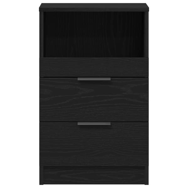 vidaXL Nattbord Svart Eik 40x35x65 cm Laget av Konstruert Tre