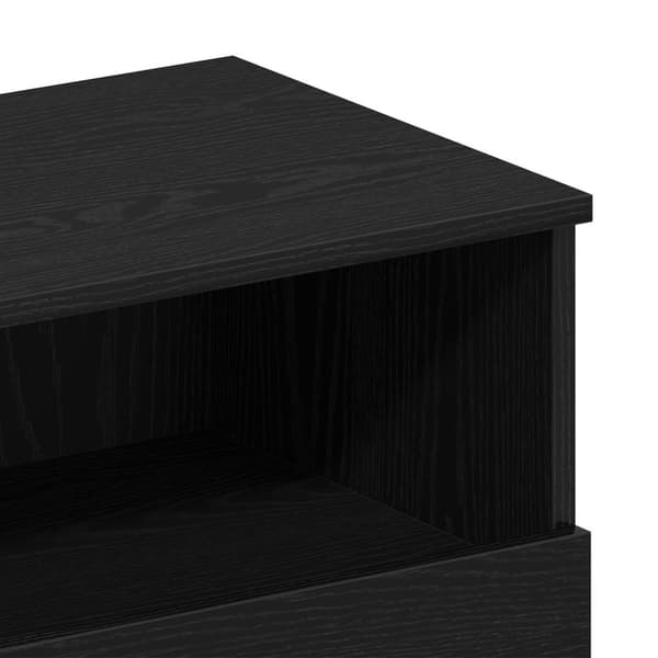 vidaXL Nattbord Svart Eik 40x35x65 cm Laget av Konstruert Tre